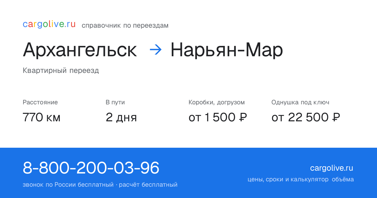 Переезд из Архангельска в Нарьян-Мар: 770 км, 2 дня в пути, от 2 000 ₽