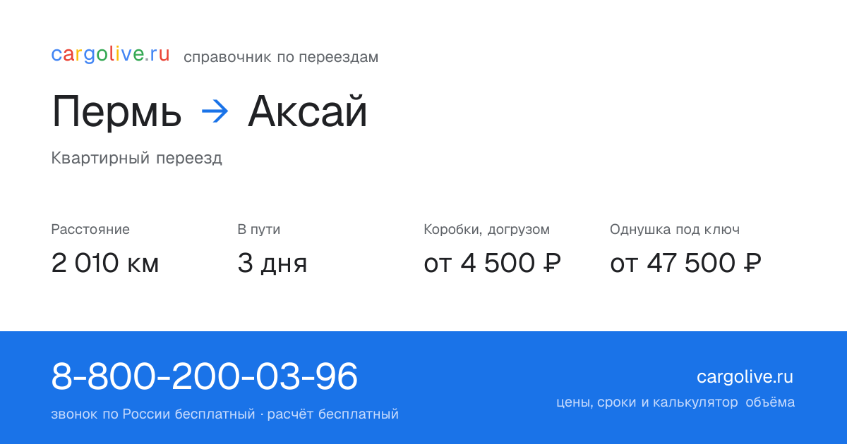 Переезд из Перми в Аксай: 2 010 км, 3 дня в пути, от 4 500 ₽